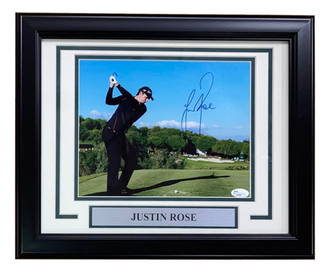 Justin Rose Signed Framed 8x10 PGA Golf Swing Photo JSA