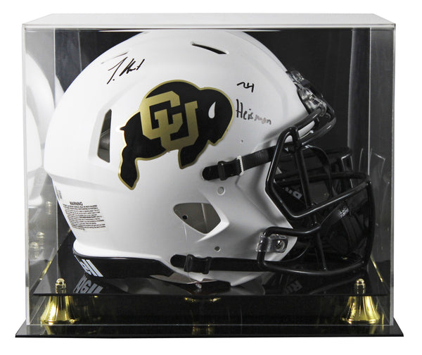 Colorado Travis Hunter "24 HT" Signed White F/S Speed Proline Helmet W/ Case BAS