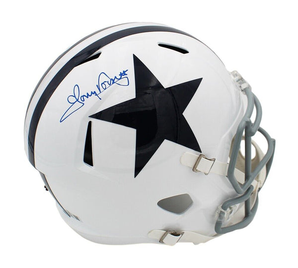 dallas cowboy football helmet and ball Tony Dorsett Signed Dallas Cowboys Speed Full Size TB 1960-1963 NFL He – Super Sports Center