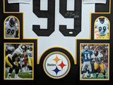 FRAMED PITTSBURGH STEELERS LEVON KIRKLAND AUTOGRAPHED SIGNED JERSEY JSA COA