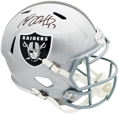 DAVANTE ADAMS AUTOGRAPHED RAIDERS SILVER FULL SIZE HELMET BECKETT 224725