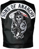 Sons Of Anarchy Officially Licensed Black Biker Vest with Reaper Patch Ladies XL