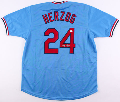 Whitey Herzog Signed Cardinals Jersey (JSA COA) St. Louis Manager 1980-1990