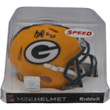 AJ Dillon Autographed/Signed Green Bay Packers Mini Helmet Beckett 46640