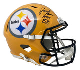 Jack Ham Signed Pittsburgh Steelers FS Gold Speed Replica Helmet HOF 88 BAS