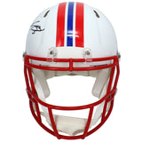 A.J. Brown Autographed New England Patriots Throwback Authentic Helmet Beckett