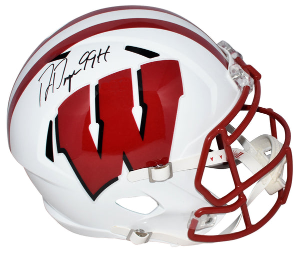 RON DAYNE AUTOGRAPHED WISCONSIN BADGERS FULL SIZE SPEED HELMET JSA