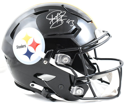 Troy Polamalu Signed Pittsburgh Steelers F/S Speed Flex Helmet - Beckett W Holo