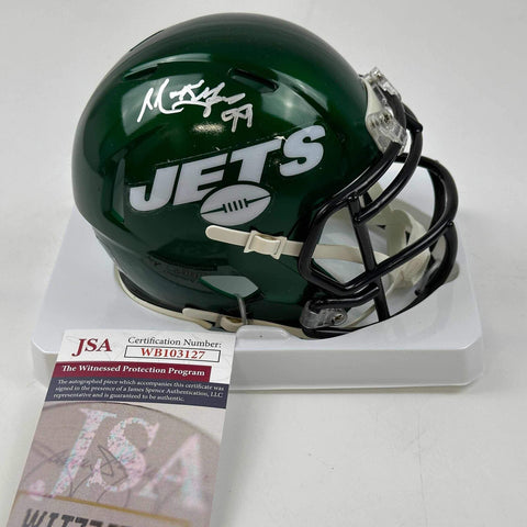Autographed/Signed Mark Gastineau New York Jets Mini Football Helmet JSA COA