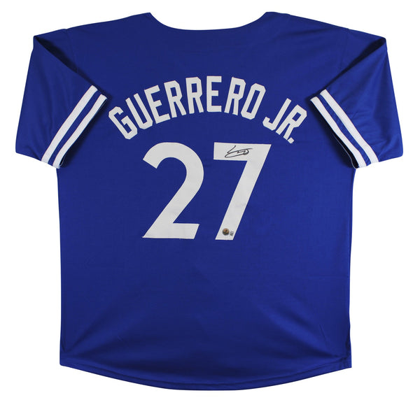 Vladimir Guerrero Jr. Authentic Signed Blue Pro Style Jersey Autographed BAS 2