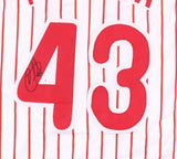 Nick Pivetta Signed Philadelphia Phillies Pinstriped Jersey (JSA) Sttng. Pitcher