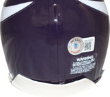 Cris Carter Signed Minnesota Vikings VSR4 TB HOF Mini Helmet Beckett 40625