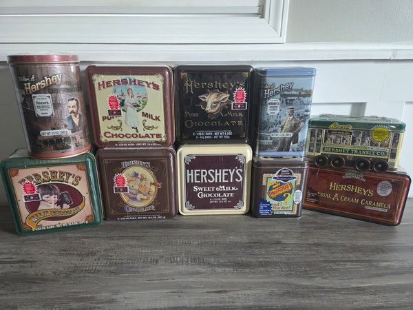 Hershey Tin Set NEW Unopened Original Factory Sealed Antique 10 pieces
