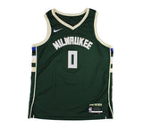 Damian Lillard Signed Milwaukee Bucks Nike Icon Edition Green NBA Jersey