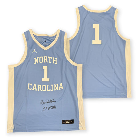 Roy Williams Autographed North Carolina Tar Heels UNC Jordan Jersey JSA Blue