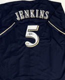 Brewers Outfielder GEOFF JENKINS Signed Custom Replica NAVY Jersey AUTO - BAS