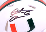 Santana Moss Autographed Miami Hurricanes Speed Mini Helmet-Beckett W Hologram