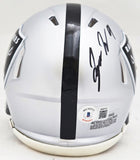 TYREE WILSON AUTOGRAPHED RAIDERS SILVER MINI HELMET BECKETT WITNESS 215908