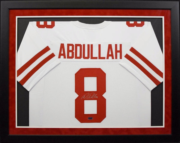 AMEER ABDULLAH SIGNED NEBRASKA CORNHUSKERS #8 WHITE FRAMED JERSEY COA