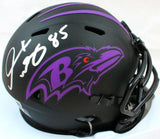 Derrick Mason Autographed Baltimore Ravens Eclipse Speed Mini Helmet-Beckett W