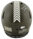 49ers George Kittle "SCK" Signed STS Full Size Speed Proline Helmet BAS Witness