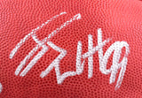 Derek TJ JJ Watt Autographed NFL Duke Authentic Football- Beckett W Hologram