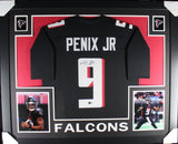 MICHAEL PENIX JR (Falcons black SKYLINE) Signed Autograph Framed Jersey Beckett