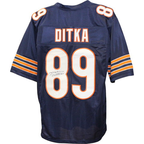 Mike Ditka Autographed/Signed Pro Style size XL Blue Jersey JSA 50301