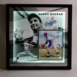 Sandy Koufax Autographed 8x10 Photo With Lighted 3D Frame JSA COA