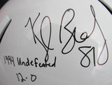 Kyle Brady Signed/Inscr Full Size Speed Replica Football Helmet PSU JSA 208059