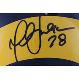 Marshall Faulk Autographed St. Louis Rams Authentic TB Helmet Beckett 50894