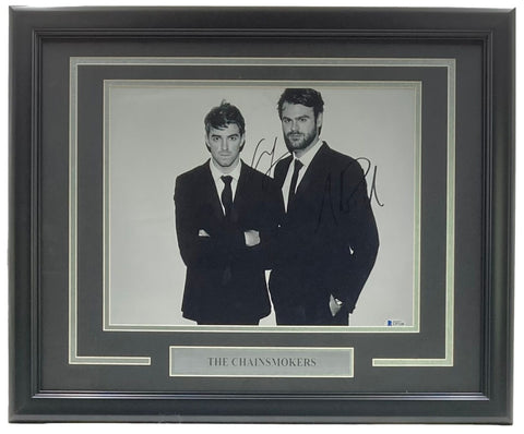 The Chainsmokers Signed Framed 11x14 Photo BAS Hologram