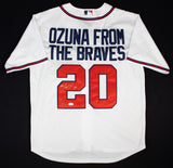 Marcell Ozuna Signed Atlanta Braves Custom Nike style Jersey (JSA COA)
