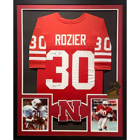 Mike Rozier Autographed Signed Framed Nebraska Heisman Jersey PSA/DNA