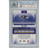 Ray Lewis Autographed 2008 Playoff Absolute #14 Trading Card Beckett 53044