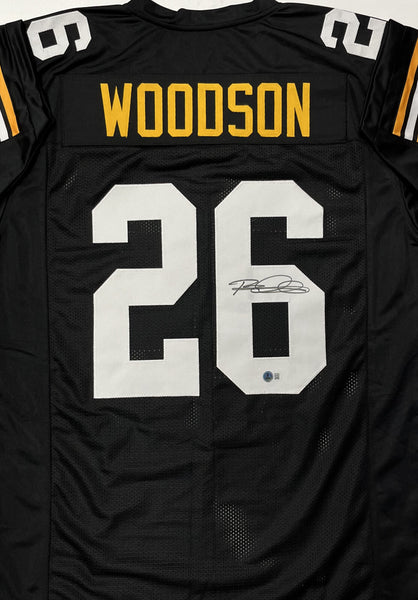 Steelers Hall of Famer ROD WOODSON Signed Custom Replica Black Jersey AUTO - BAS