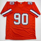 Autographed/Signed Neil Smith Denver Retro Orange Football Jersey JSA COA