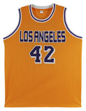 James Worthy Authentic Signed Yellow Pro Style Jersey Autographed BAS Witnessed