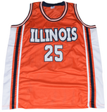 NICK ANDERSON AUTOGRAPHED ILLINOIS ILLINI #25 BASKETBALL JERSEY BECKETT