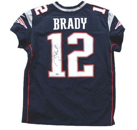 Tom Brady New England Patriots Signed Autograph Nike Elite Navy Jersey Fanatics