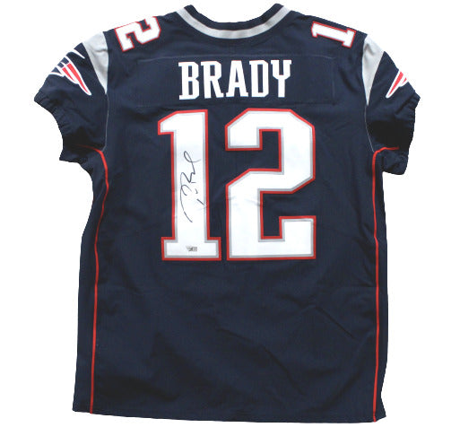 Tom Brady New England Patriots Signed Autograph Nike Elite Navy Jersey Fanatics