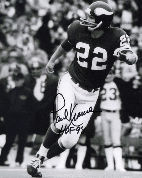 Paul Krause Autographed Signed 8x10 Photo Minnesota Vikings "HOF 98" SKU #247454