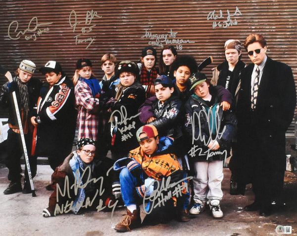 Mighty Ducks Autographed (8) Cast 16x20 Team Photo - Beckett W Hologram *Silver