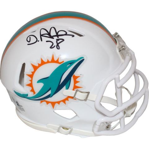 Devon Achane Autographed/Signed Miami Dolphins Mini Helmet Beckett 43835