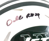 Darrelle Revis Autographed New York Jets 98-18 Speed Mini Helmet- Beckett W Holo