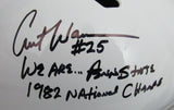Curt Warner Signed/Inscr Penn State Speed Full Size Replica Helmet JSA 166585