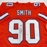 Autographed/Signed Neil Smith Denver Retro Orange Football Jersey JSA COA
