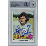 Lynn Dickey Autographed/Signed Oilers 1975 Topps #243 Trading Card Beckett 49378