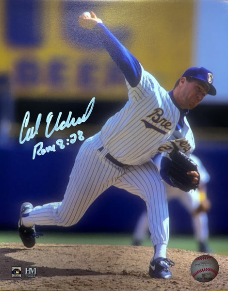 CAL ELDRED Signed 8x10 Photo #2 - Milwaukee Brewers MLB - AUTO