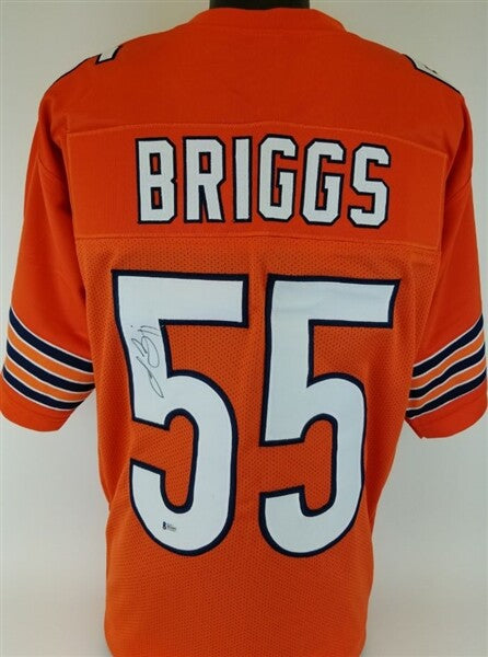 Lance Briggs Signed Chicago Bears Jersey (Beckett) 7xPro Bowl (2005-2011) L.B.